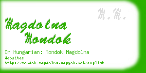 magdolna mondok business card